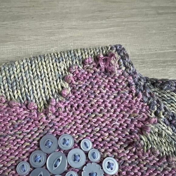 Sigrid Olsen Sport 2002 Linen Blend Floral Cardigan Sweater Sz S - Picture 6 of 8